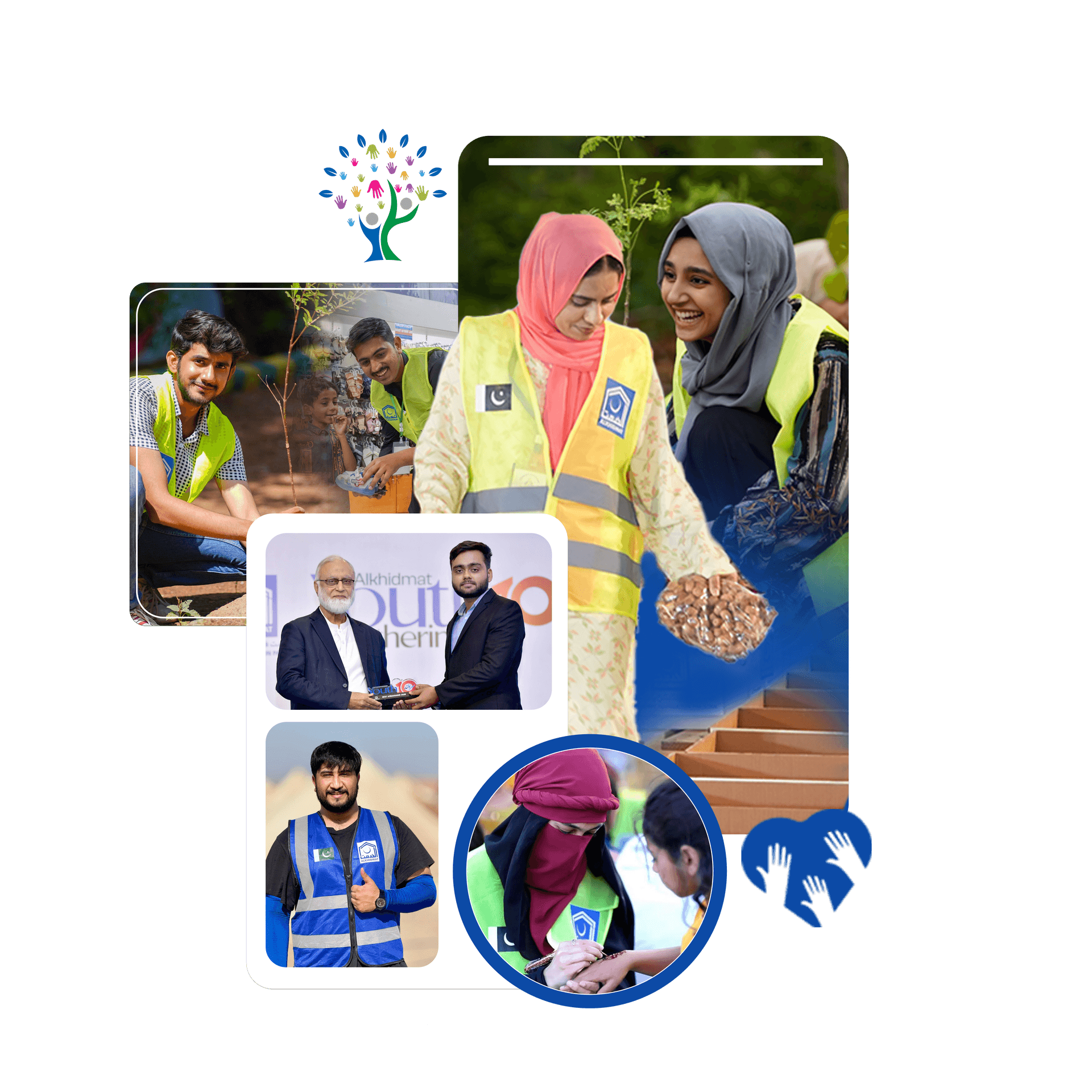 Volunteer impact collage